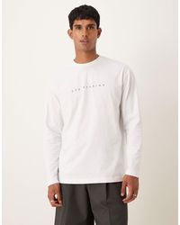 ASOS - Relaxed Long Sleeve T-shirt With Chest Print - Lyst