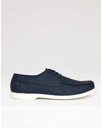 Threadbare - Faux Suede Boat Shoes - Lyst