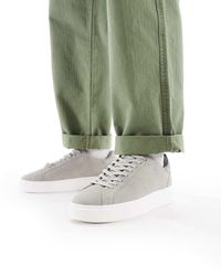 ASOS - Sneakers Stringate Grigie Con Suola Bianca - Lyst