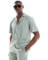 Only & Sons - Plisse Revere Collar Shirt Co-Ord - Lyst