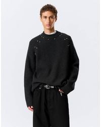 Weekday - Wool Blend Jumper With Stud Detail - Lyst