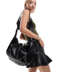 Bershka - Rounded Faux Leather Shoulder Bag - Lyst