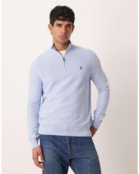 Polo Ralph Lauren - Icon Logo Half Zip Up Jumper - Lyst