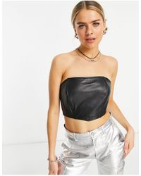 Urbancode - Real Leather Bandeau Corset - Lyst