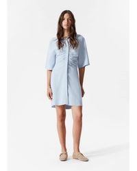& Other Stories - Mini Shirt Dress With Ruche Front - Lyst