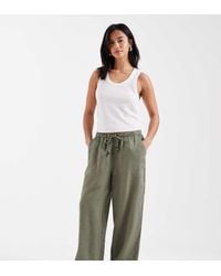 Only Petite - Linen Blend Wide Leg Trouser - Lyst