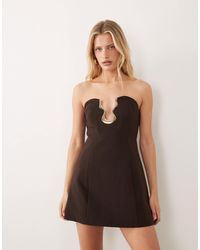 Bardot - Venya Structured Mini Dress With Metal Hardware Detail - Lyst