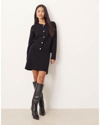 Vila - Ribbed Mini Skirt Co-ord - Lyst