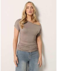 Long Tall Sally - Off Shoulder Ruched Top - Lyst