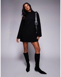 ASOS - Supersoft Wide Sleeve Mini Dress - Lyst