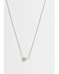 ASOS - Stainless Steel Necklace With Faux Pearl Pendant - Lyst