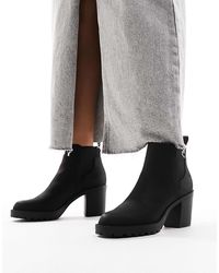 ONLY - Faux Leather Heeled Boot - Lyst