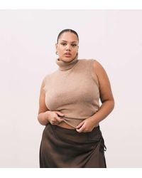ASOS - Asos Design Curve Midweight Fitted High Neck Vest Co Ord - Lyst