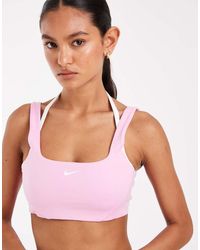 Nike - One Dri-Fit Sport Bh Met Dubbele Bandjes - Lyst