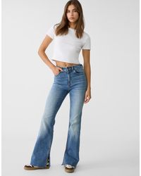 Stradivarius - Flared Jeans Met Split - Lyst