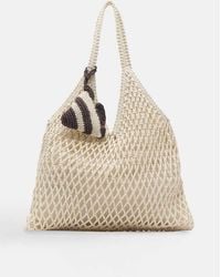 Pull&Bear - Embellished Macramé Tote Bag - Lyst