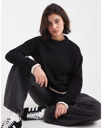 Vero Moda - Round Neck Jumper With Contrast Trim - Lyst