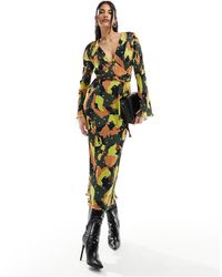 Never Fully Dressed - Kimono Sleeve Plisse Maxi Dress - Lyst