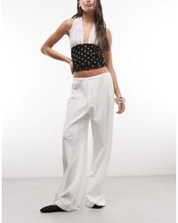 Weekday - Pull On Textured Cotton Pants - Lyst