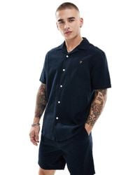 Farah - Rutherford Co-Ord Short Sleeve Revere Collared Shirt - Lyst