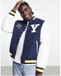 Pull&Bear Yale Varsity Jacket - Blue