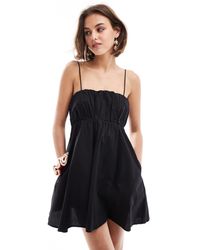 ASOS - Ruched Bust Mini Sundress With Adjustable Straps - Lyst