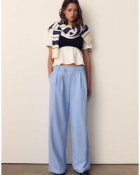 Stradivarius - Smart Crossover Waist Trousers - Lyst