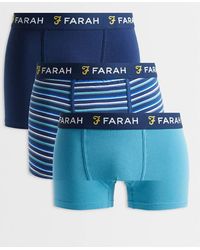 Farah - Izimir 3 Pack Jacquard Logo Boxer Shorts - Lyst