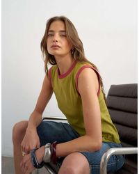 TOPSHOP - Tipping Slim Tank - Lyst