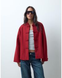ASOS - Collarless Formal Jacket With Frog Closure Trim - Lyst
