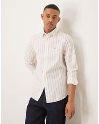 GANT - Shield Logo Slim Fit Stripe Oxford Shirt - Lyst