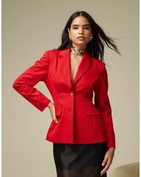 ASOS - exaggerated Nipped Waist Blazer - Lyst