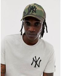 KTZ – MLB 9Forty NY Yankees – Verstellbare Kappe mit Military-Muster - Grün
