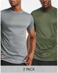 ASOS 4505 - – trainings-t-shirt aus quick-dry-material mit logo im 2er-pack - Lyst