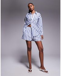 Kaiia - Exclusive Cotton Loose Shorts Co-ord - Lyst