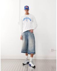 ICECREAM - T-Shirt Bianca A Maniche Lunghe Con Stampa Cono - Lyst