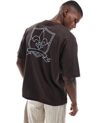 ASOS - Oversized T-shirt With Varsity Embroidery - Lyst