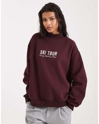 Cotton On - Sudadera Con Cuello Alzado Y Gráfico "Ski Tour" De Felpa De - Lyst