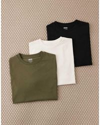 ASOS - Essentials 3 Pack Regular Fit T-Shirt - Lyst