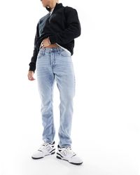 Jack & Jones - Vaqueros De Corte Recto Con Lavado Azul Claro Chris De Essentials - Lyst