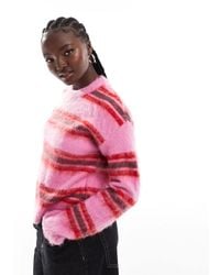 JJXX - – rosa-rot gestreifter pullover mit rundhalsausschnitt - Lyst