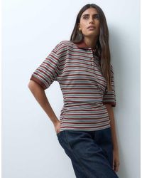 ASOS - Corset Waist Tee With Rugby Polo Collar - Lyst