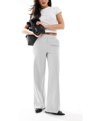 Object - Wide Leg Tailored Trousers - Lyst