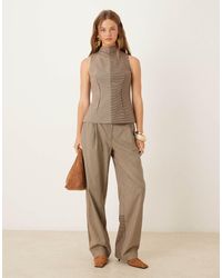 ASOS - – elegante barrel leg hose mit verschiedenen karomustern, kombiteil - Lyst