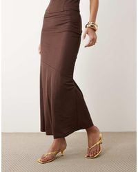 ASOS - Linen Look Bias Maxi Skirt - Lyst