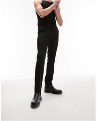TOPMAN - Pantalon ajusté coupe habillée - noir - Lyst