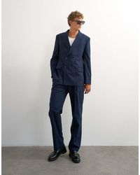 TOPMAN - Relaxed Fit Pinstripe Trousers - Lyst