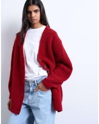 TOPSHOP - Knitted Oversized Ultimate Boyfriend Cardigan - Lyst