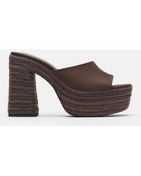 Pull&Bear - Jute Platform Clogs - Lyst