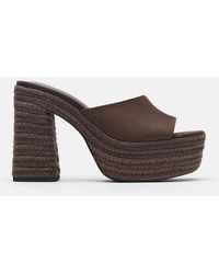Pull&Bear - Klompen Van Jute Met Plateauzool - Lyst